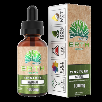 ERTH HEMP | Full Spectrum CBD Oil Extract Tincture - Natural